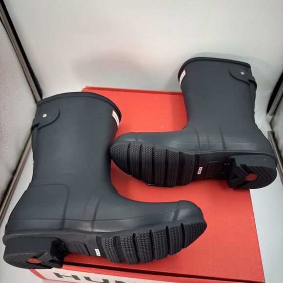 New Hunter Women's Navy Blue Original Short Back Adjustable Rain Boots Size 9 - Picture 7 of 15